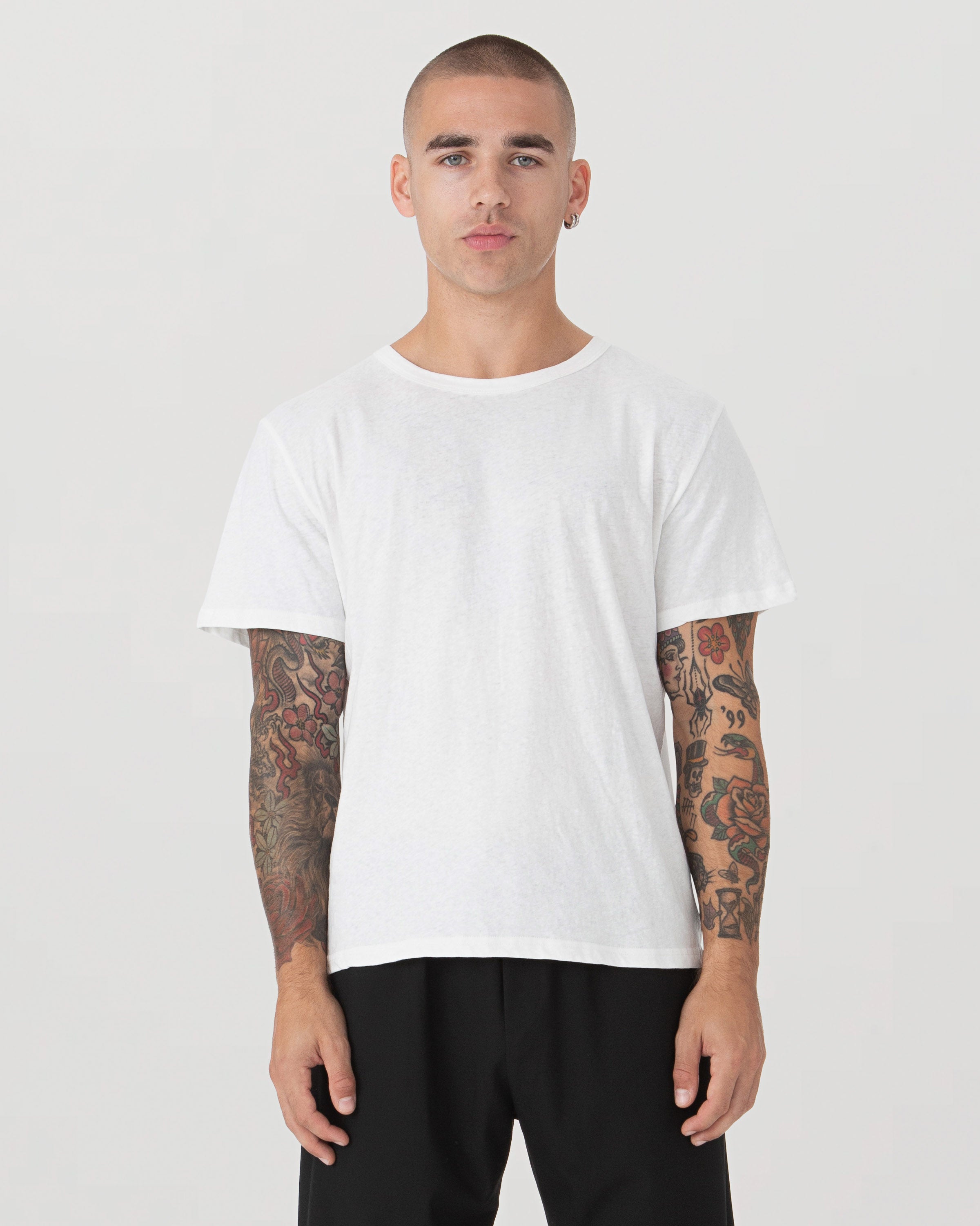 White Slub Cotton T
