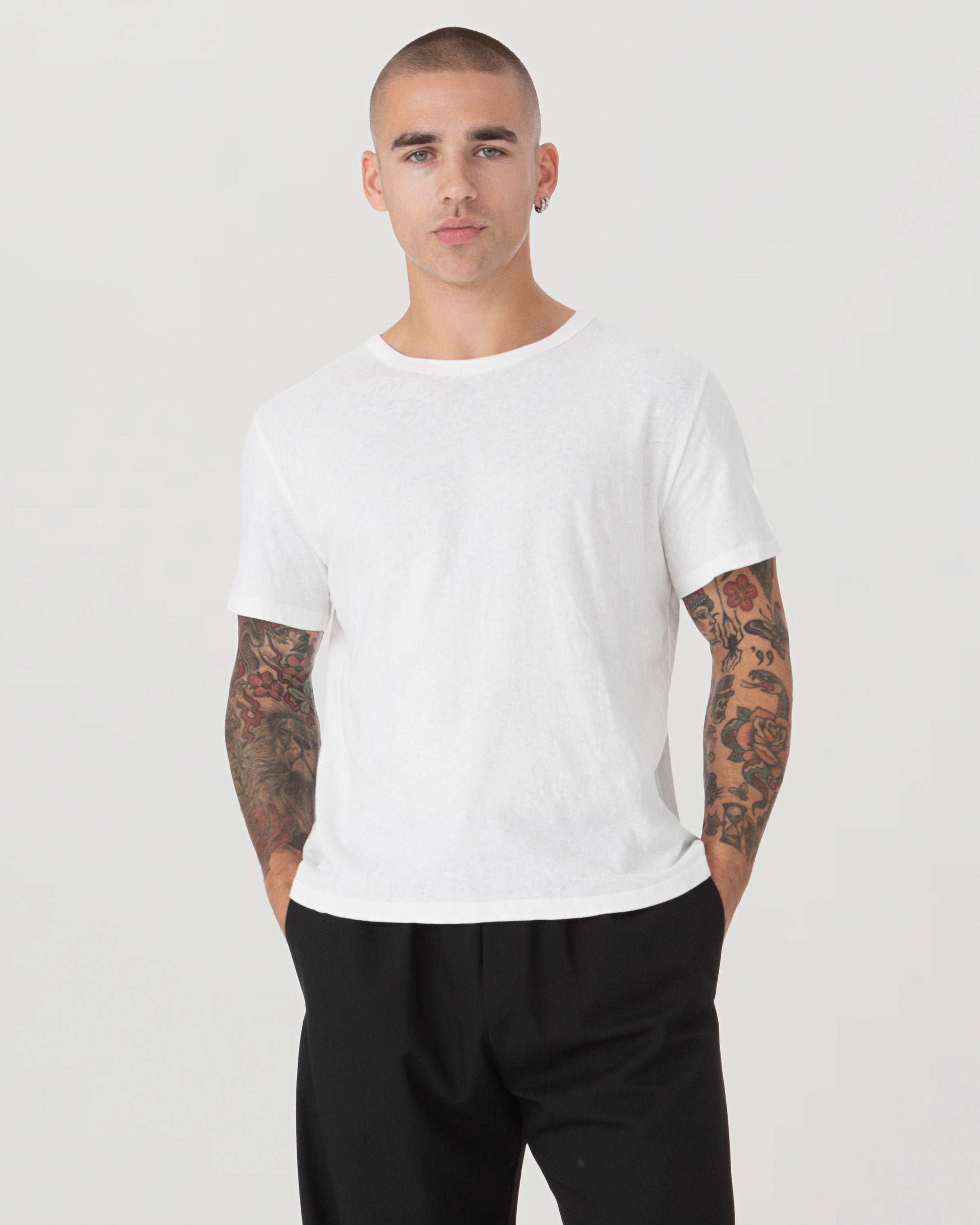 White Slub Cotton T
