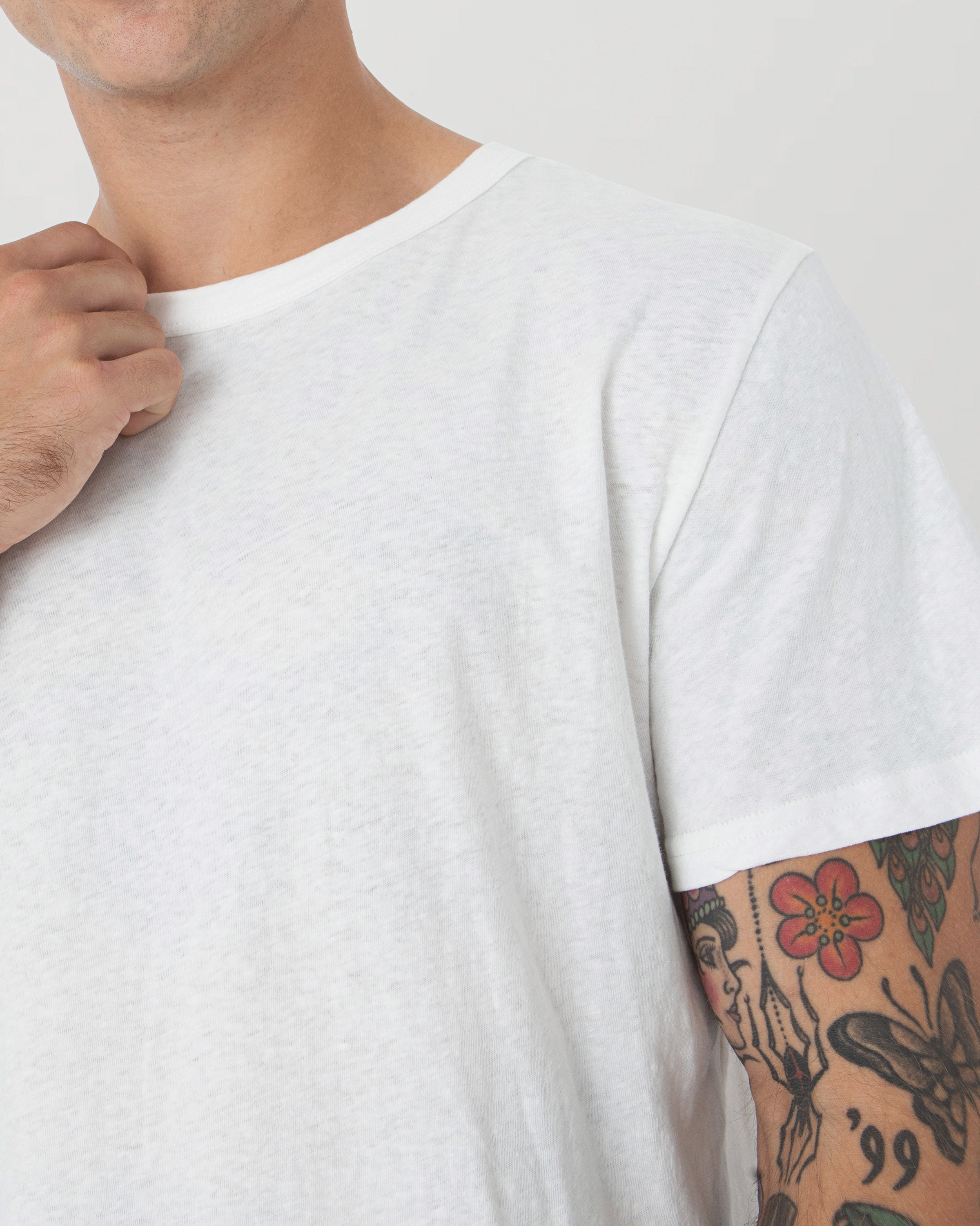 White Slub Cotton T
