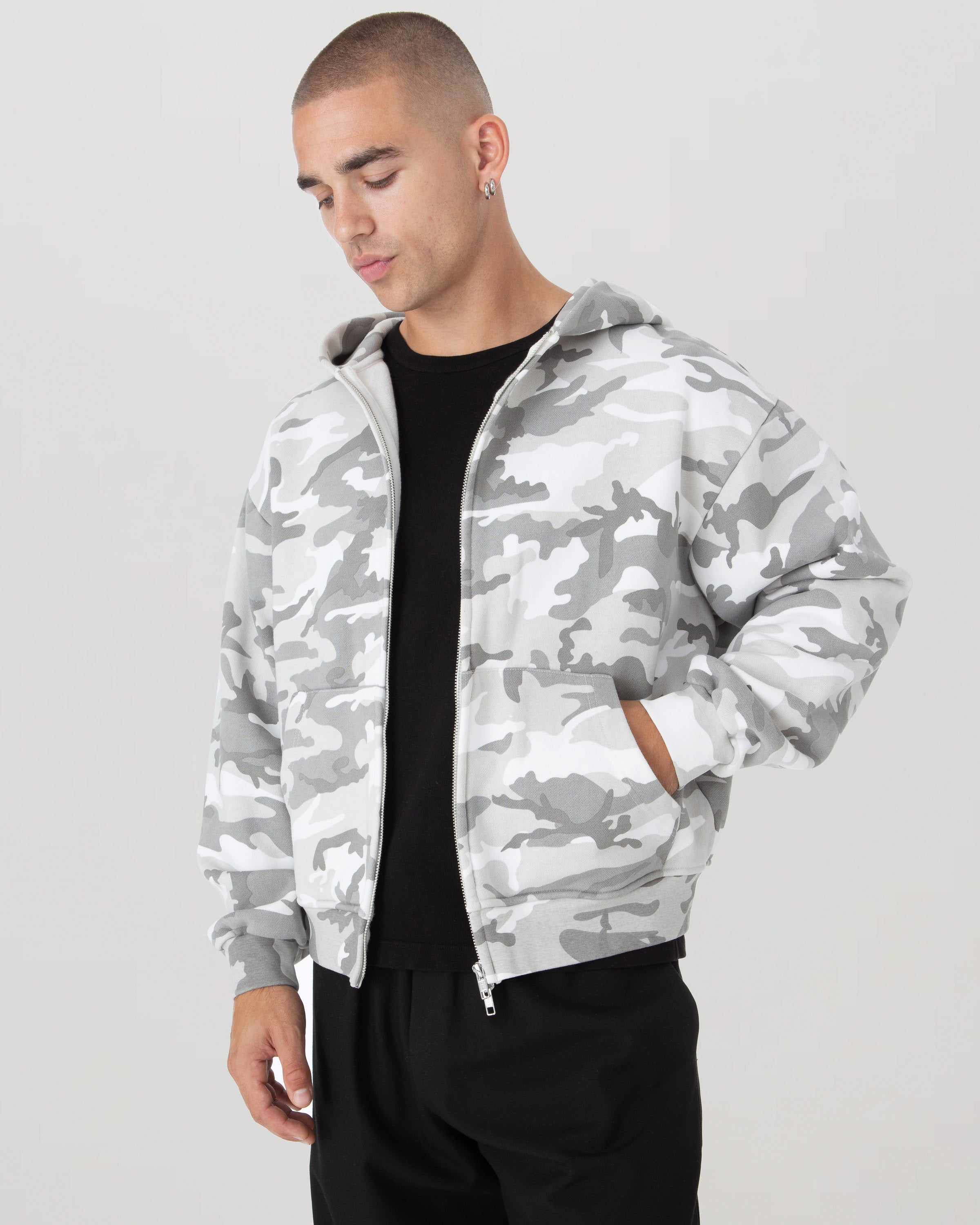 White Camo Zip