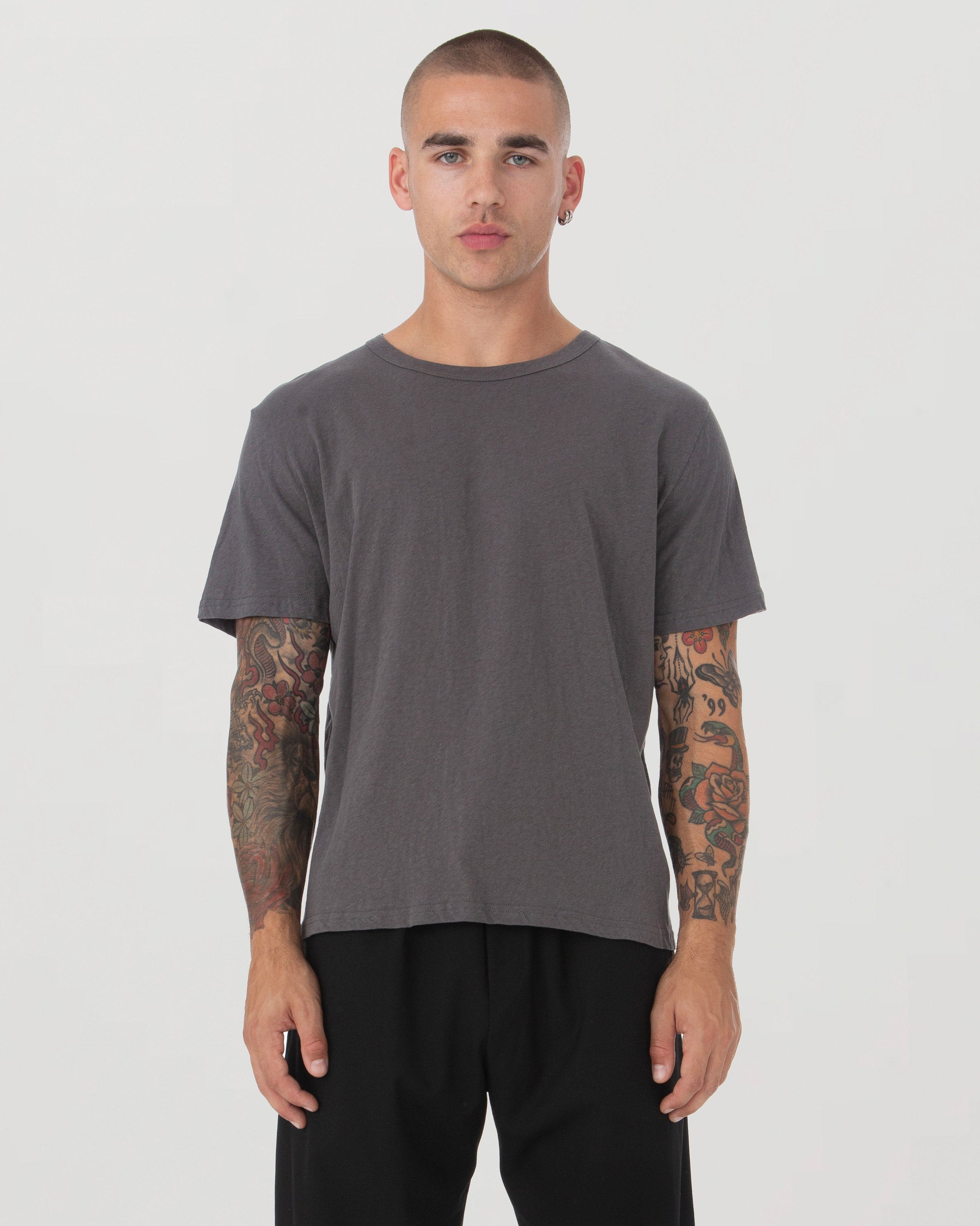 Grey Slub Cotton T