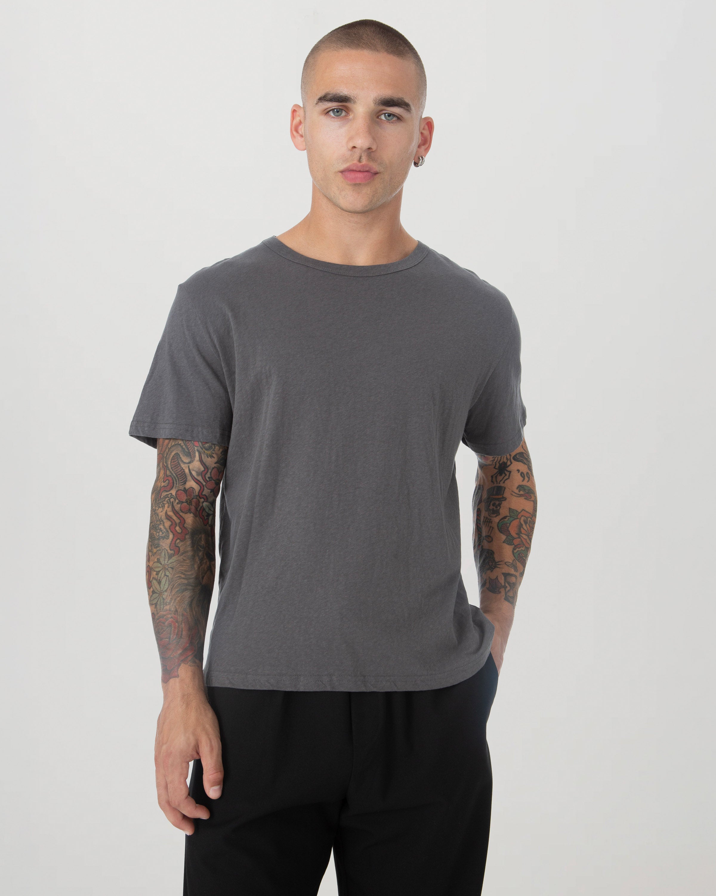Grey Slub Cotton T