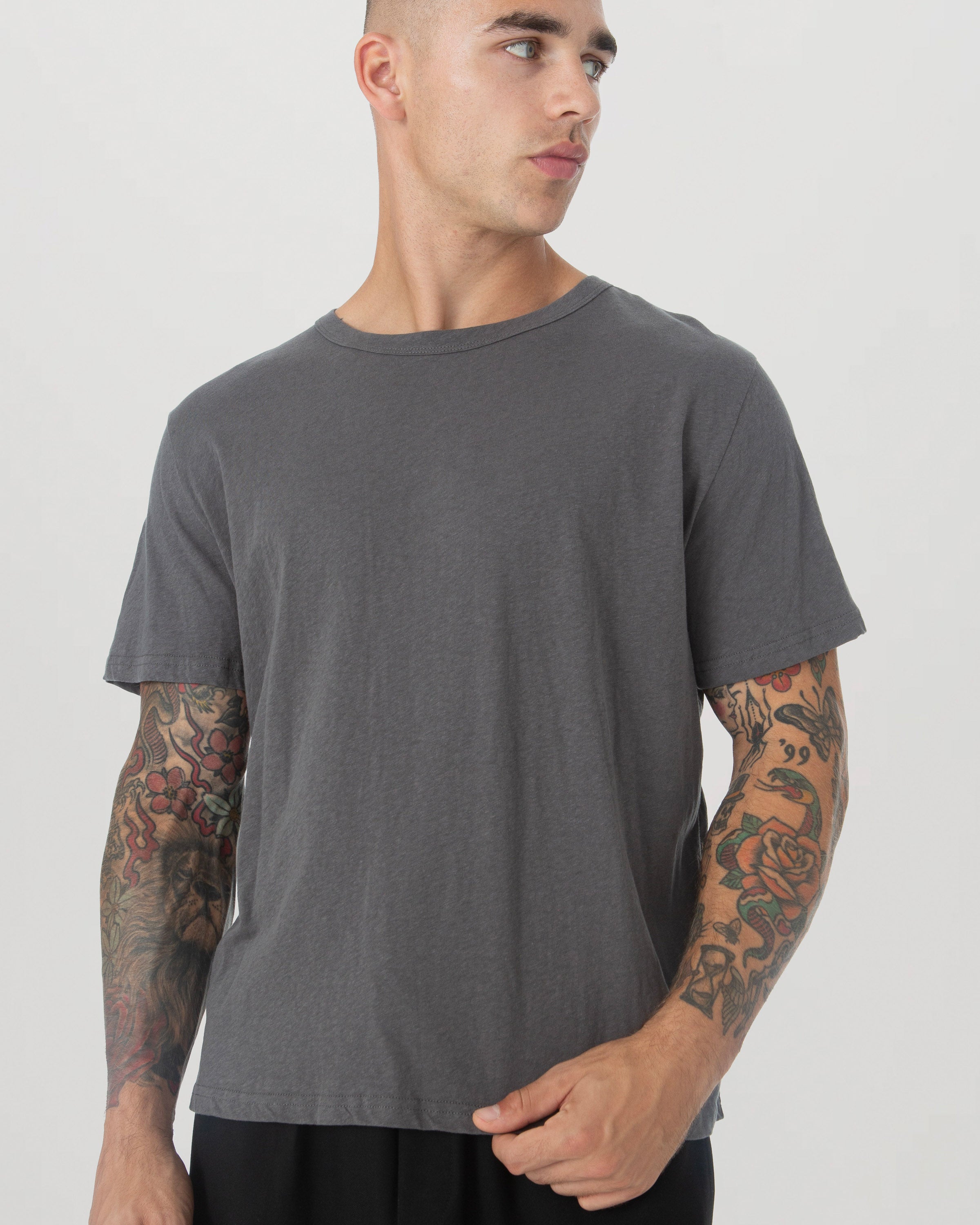 Grey Slub Cotton T