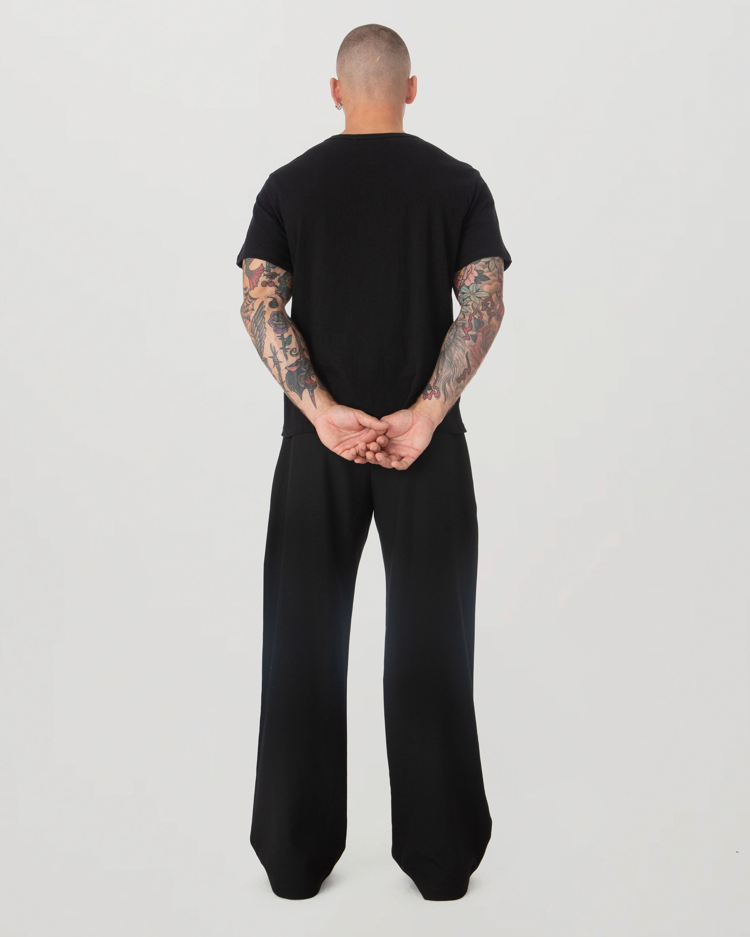 Black Slub Cotton T