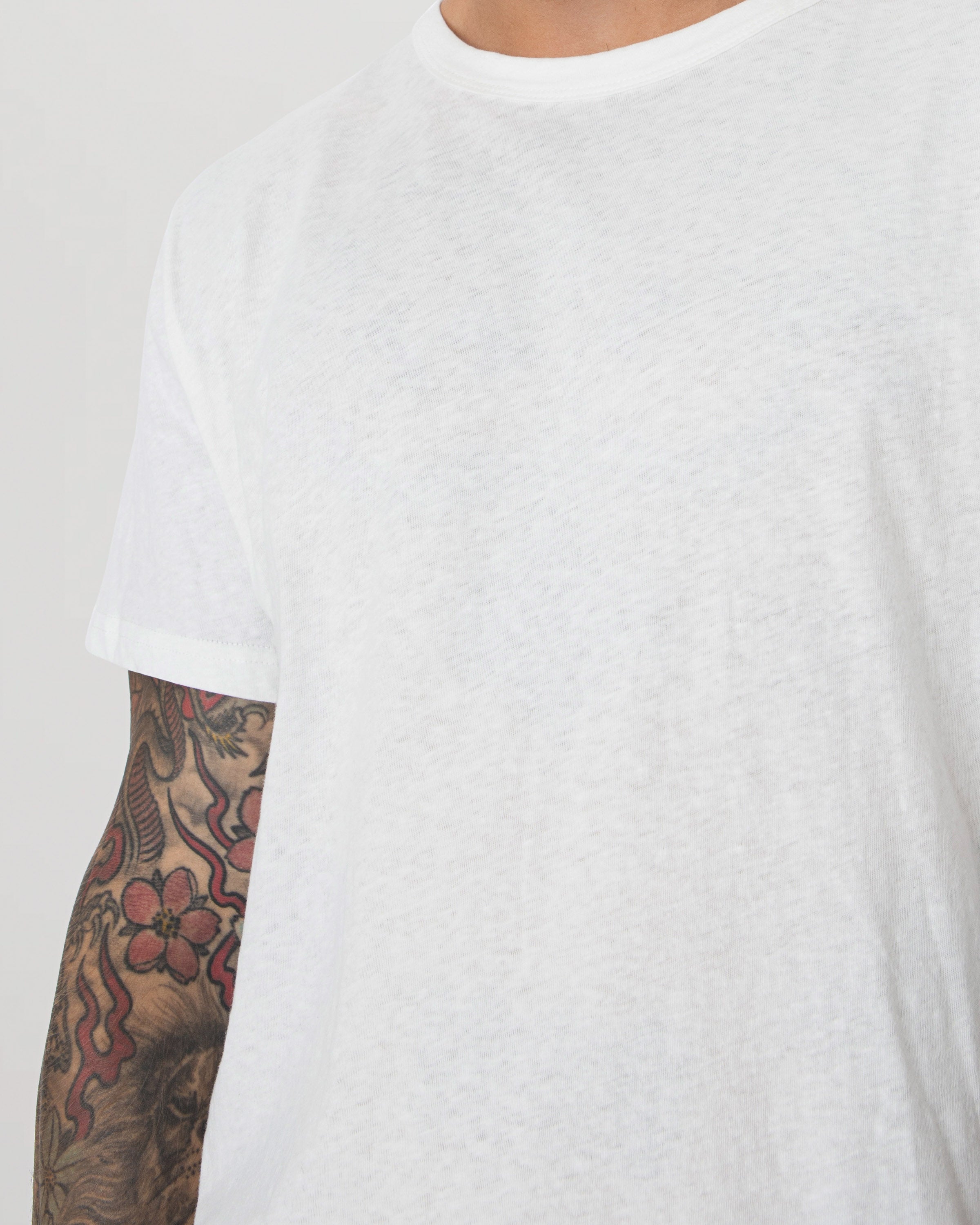 White Slub Cotton T