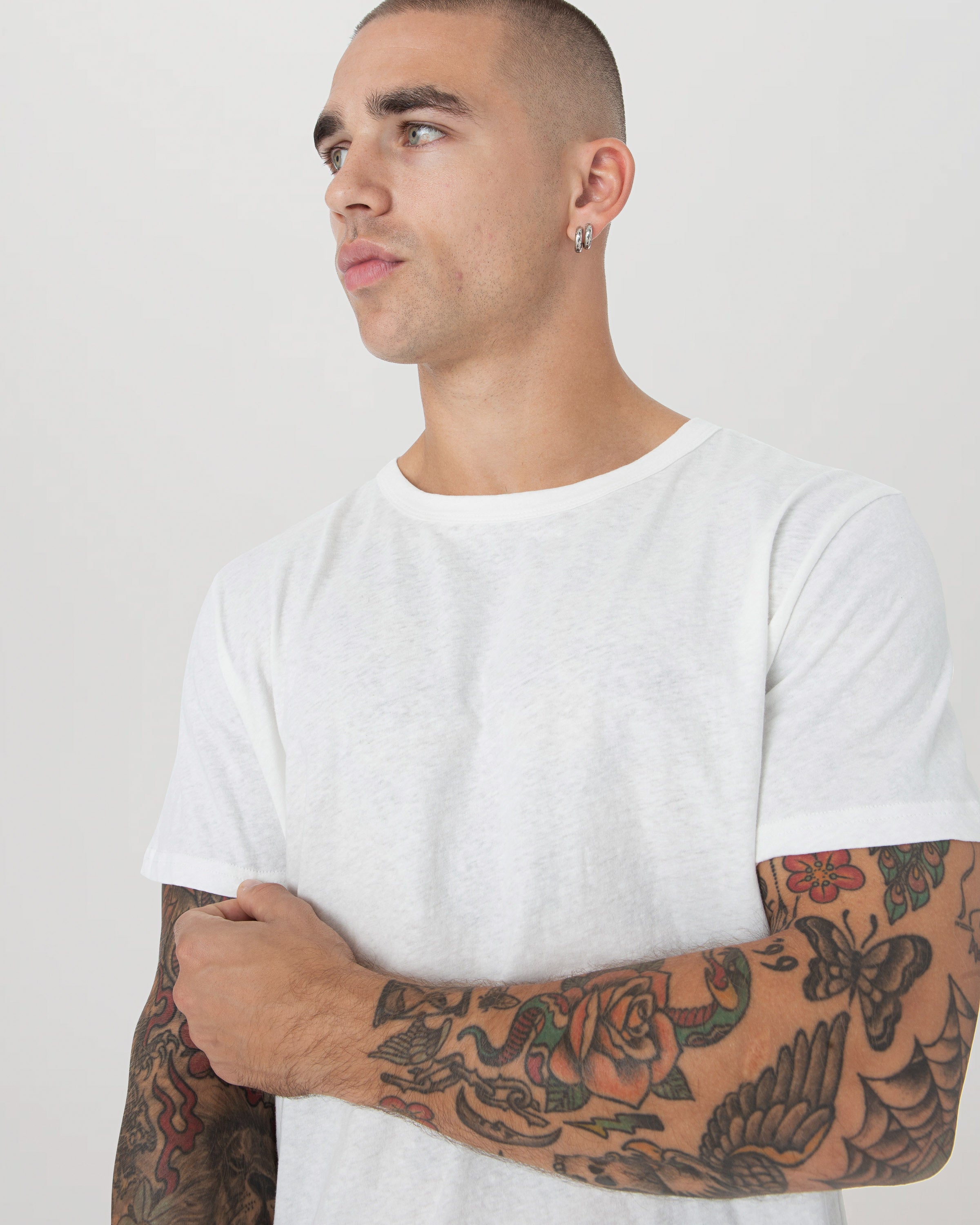 White Slub Cotton T
