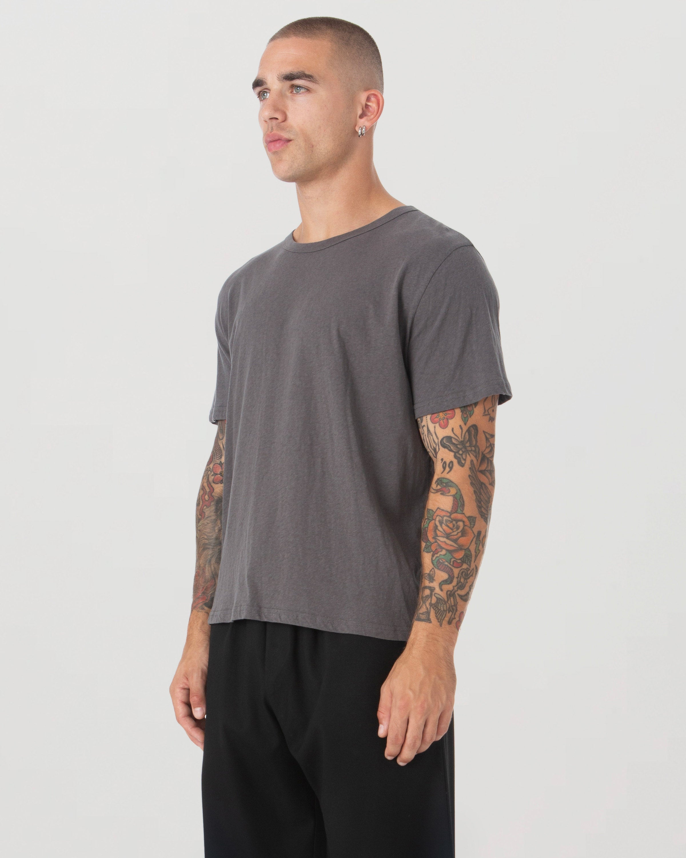 Grey Slub Cotton T