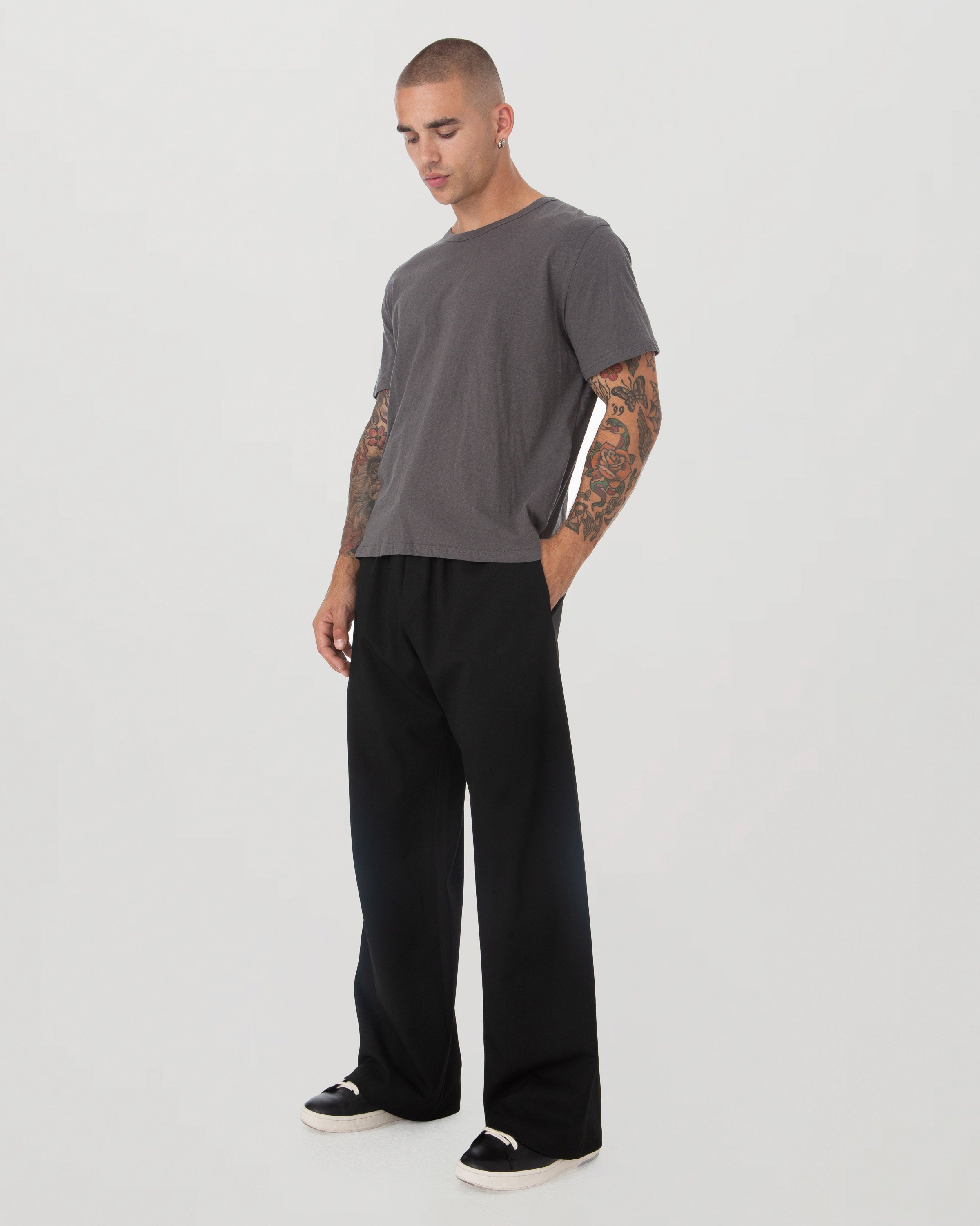 Grey Slub Cotton T