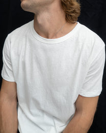 White Slub Cotton T