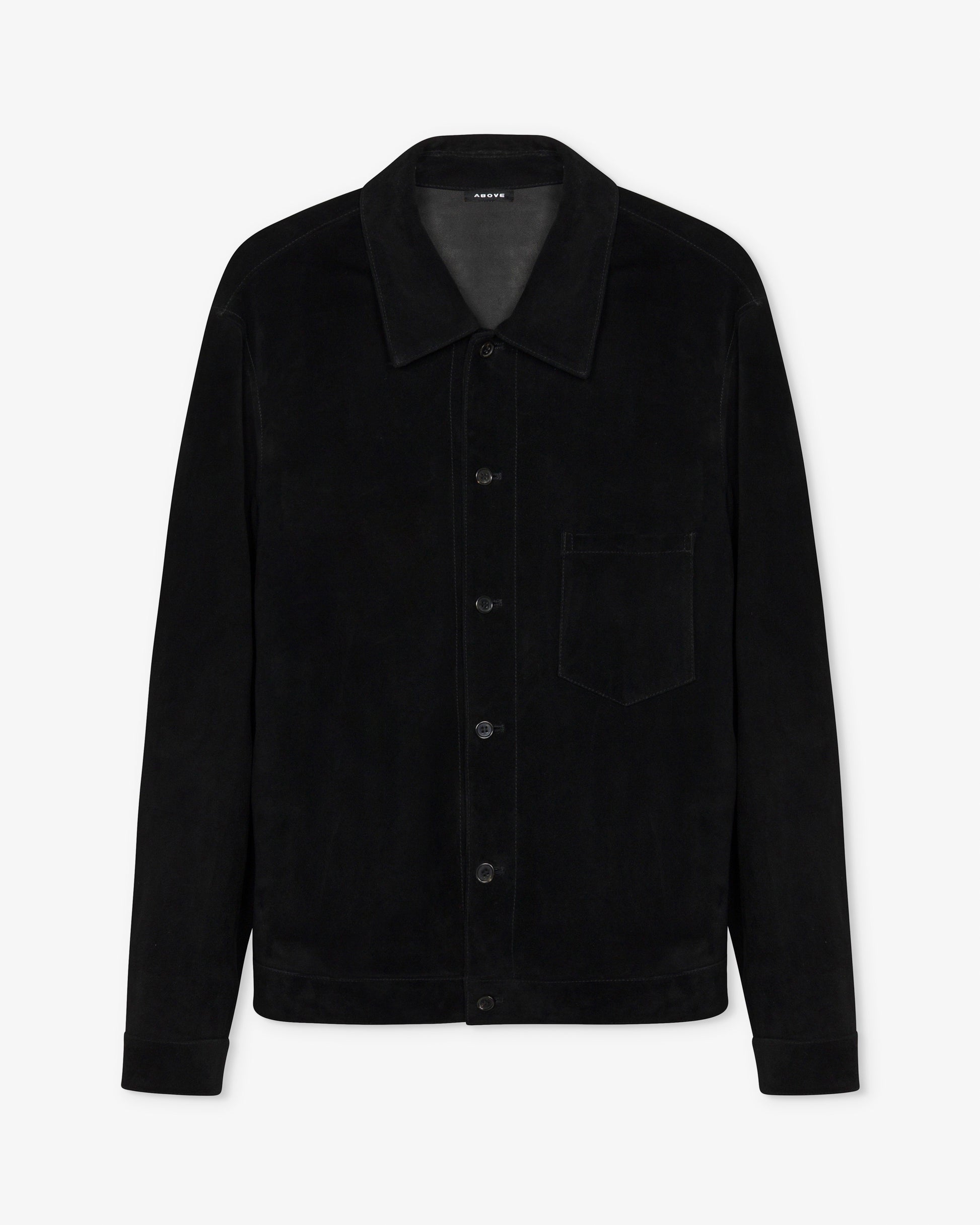 Lambskin Suede Shirt Black