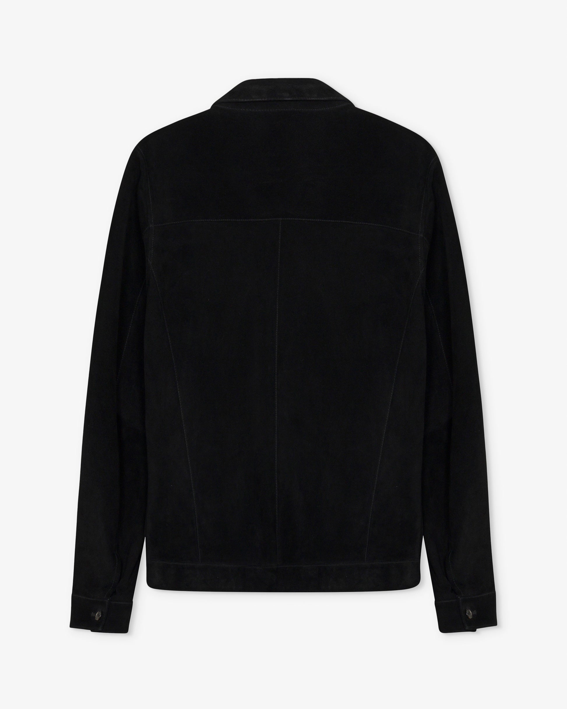 Lambskin Suede Shirt Black