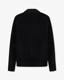 Lambskin Suede Shirt Black