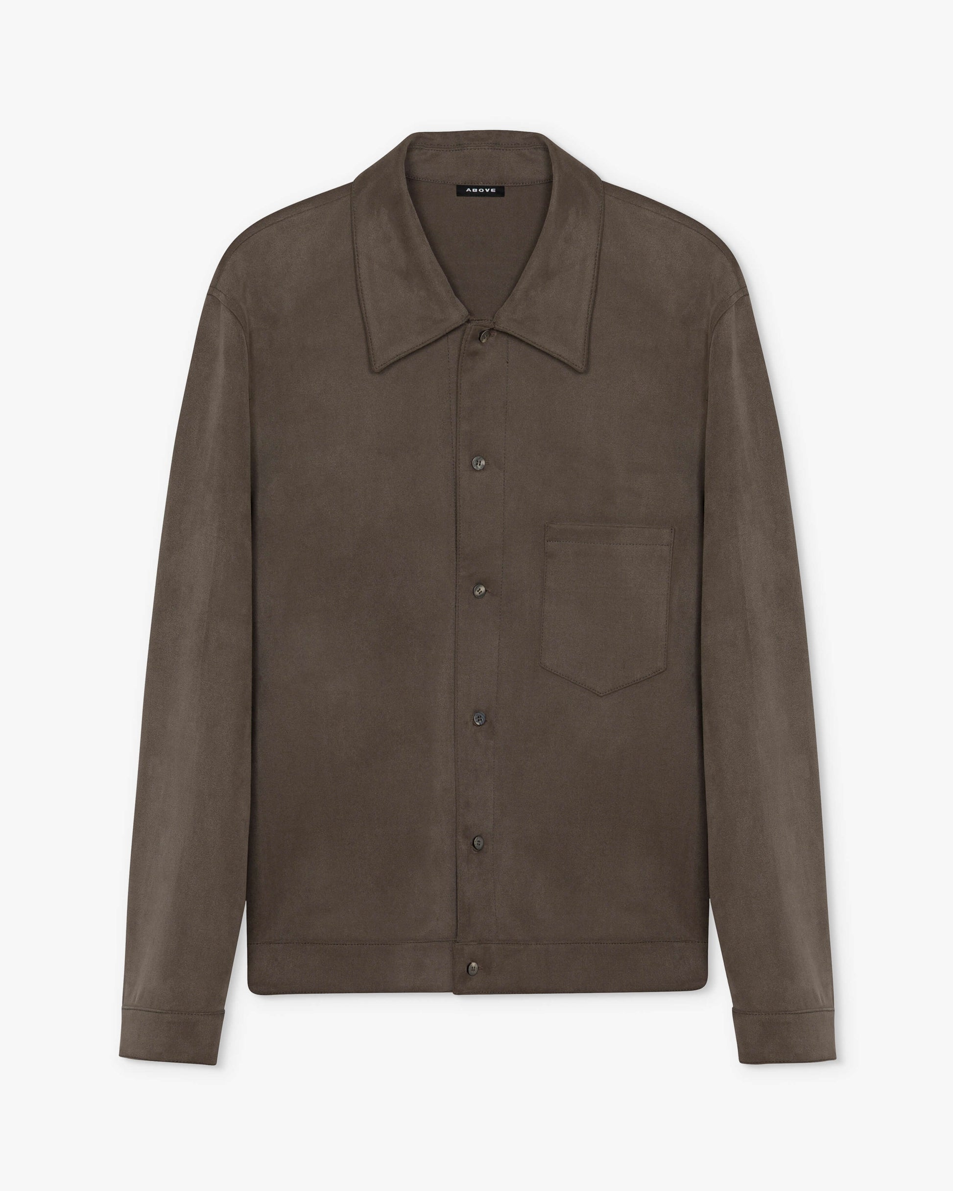 Lambskin Suede Shirt Grey