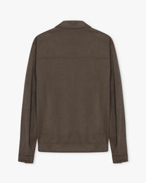 Lambskin Suede Shirt Grey