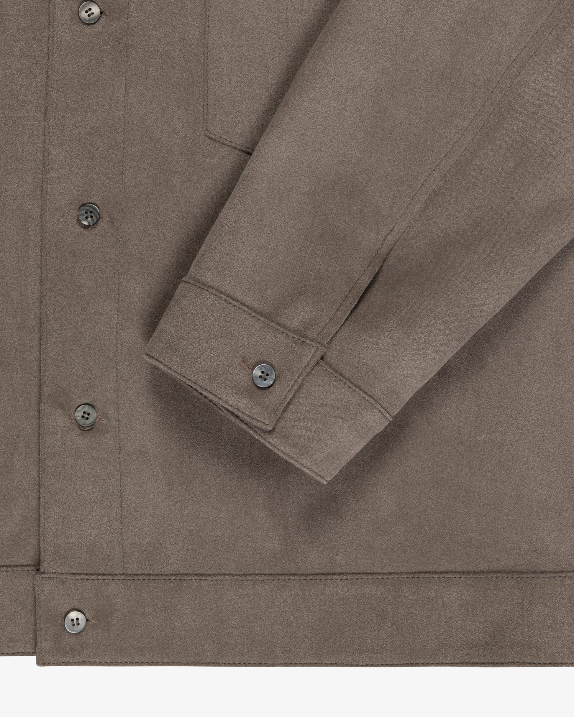 Lambskin Suede Shirt Grey