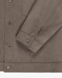 Lambskin Suede Shirt Grey