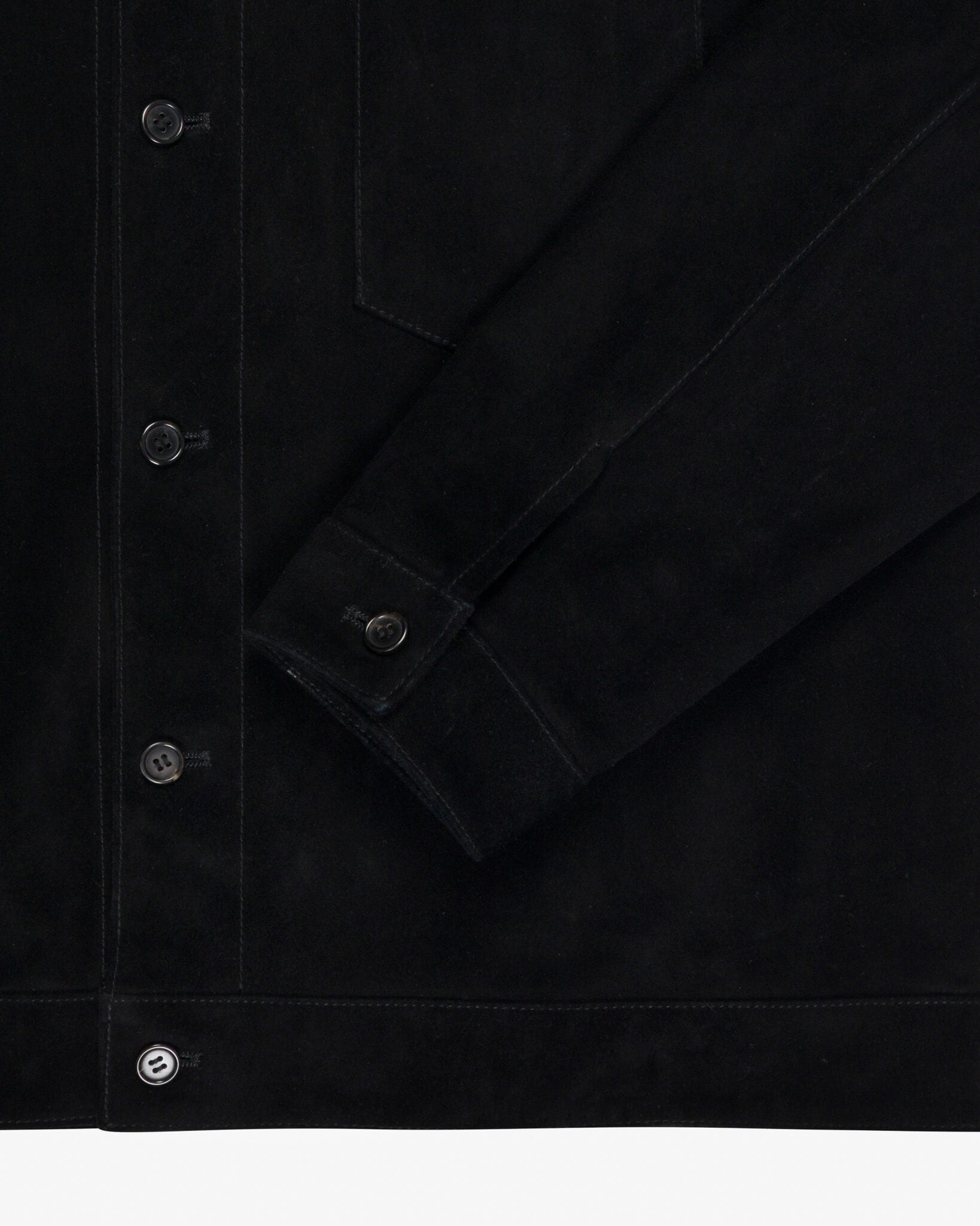 Lambskin Suede Shirt Black